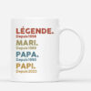 Legende Mari Papa Papy Depuis – Cadeau Personnalise  Mug pour Homme