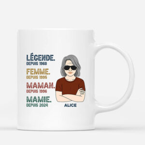 Legende Mariee Maman Mamie – Cadeau Personnalise  Mug pour Femme