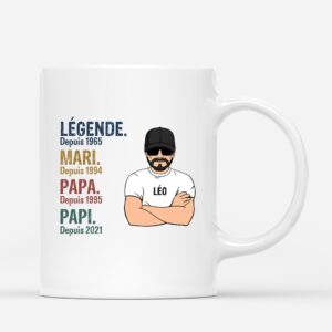 Legende, Vintage – Mug Cadeau Personnalise Pour Papi, Papa