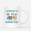 Les Bonheurs – Cadeau Personnalise  Mug pour Amoureux des Chats