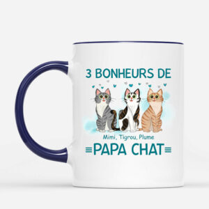Les Bonheurs – Cadeau Personnalise  Mug pour Amoureux des Chats