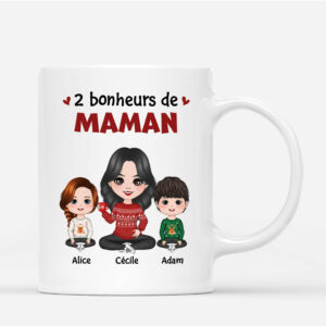 Les Bonheurs De Maman Mamie – Cadeau Personnalise  Mug pour Maman Mamie