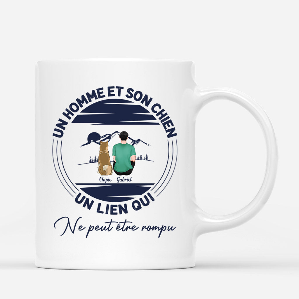 Lien qui ne peut etre rompu - Cadeau Personnalise Mug Pour Amoureux des chiens Lien qui ne peut etre rompu - Cadeau Personnalise Mug Pour Amoureux des chiens