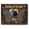 Loss Of Pet Gifts, Personalized Dog Passing Gifts, Waiting At The Door Dog Poem Canvas – Best Personalized Gifts For Everyone