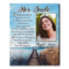 Loss Of Sister Sympathy Gift, Memorial Gifts For Loss Of Sister, Her Smile Never Forgotten