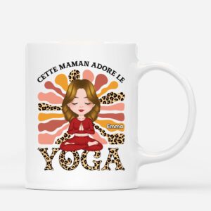 Maman Adore Le Yoga – Cadeau Personnalise  Mug pour Femme
