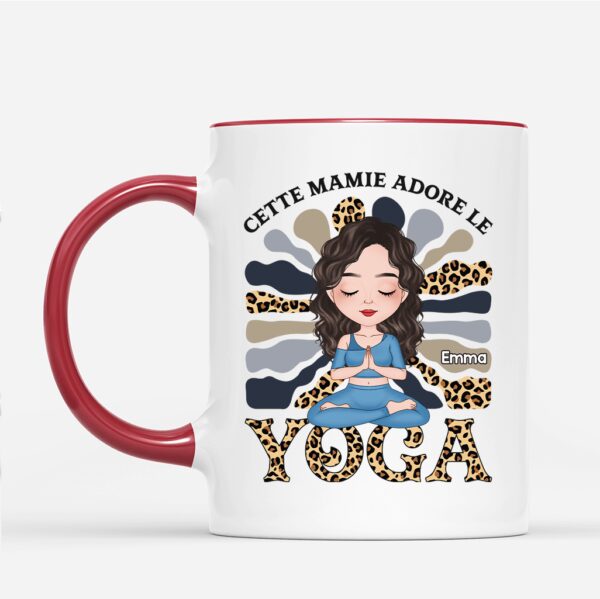 Maman Adore Le Yoga – Cadeau Personnalise  Mug pour Femme