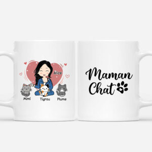 Maman Chat – Cadeau Personnalise  Mug pour Amoureux des Chats