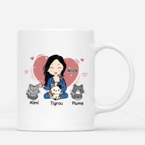 Maman Chat – Cadeau Personnalise  Mug pour Amoureux des Chats