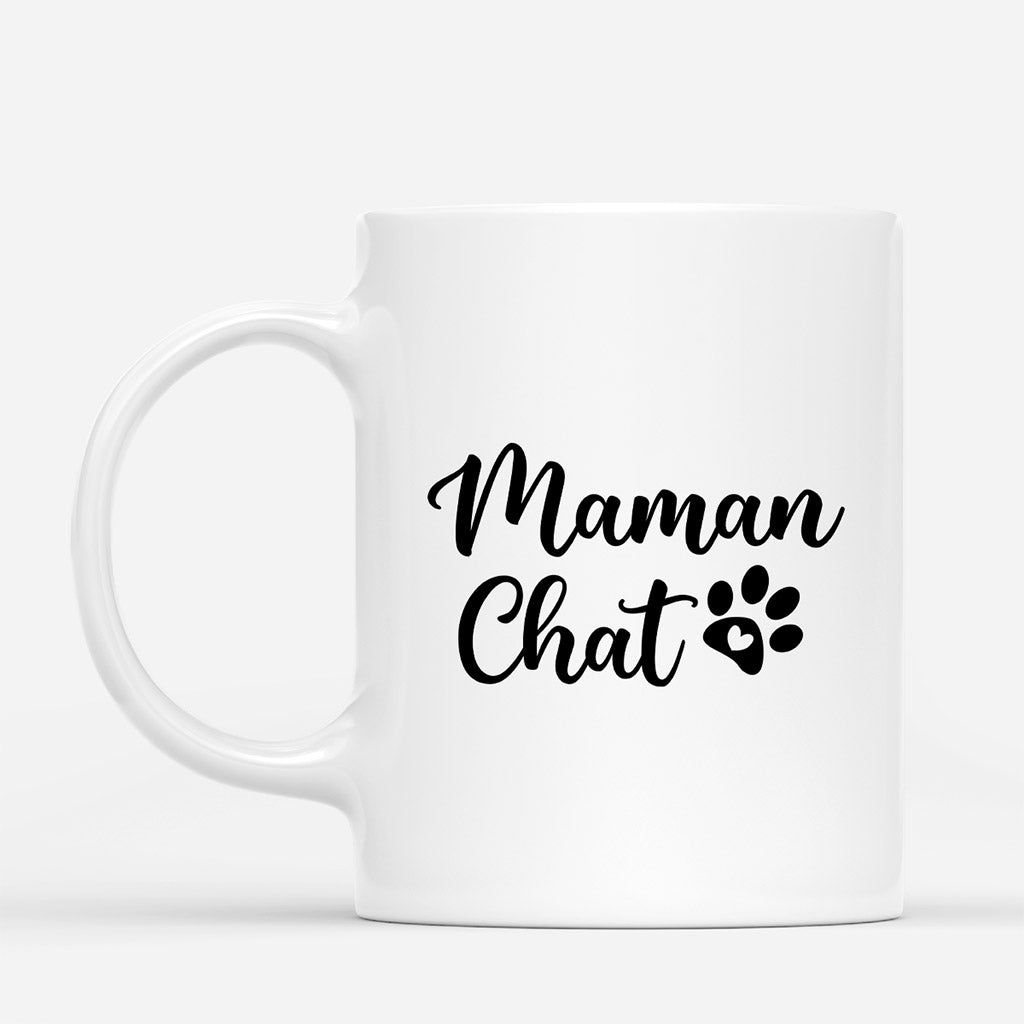 Maman Chat - Cadeau Personnalise Mug pour Amoureux des Chats Maman Chat - Cadeau Personnalise Mug pour Amoureux des Chats