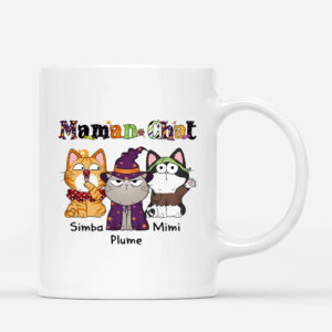 Maman Chat Mimi Motif Halloween – Cadeau Personnalise  Mug pour Amoureux des animaux