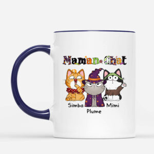 Maman Chat Mimi Motif Halloween – Cadeau Personnalise  Mug pour Amoureux des animaux