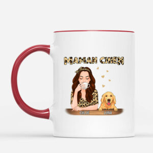 Maman Chien Aux Motifs – Cadeau Personnalise Mug pour Amoureux des Animaux