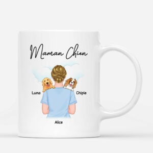 Maman Chien – Cadeau Personnalise  T-shirt pour Amoureux Des Chiens