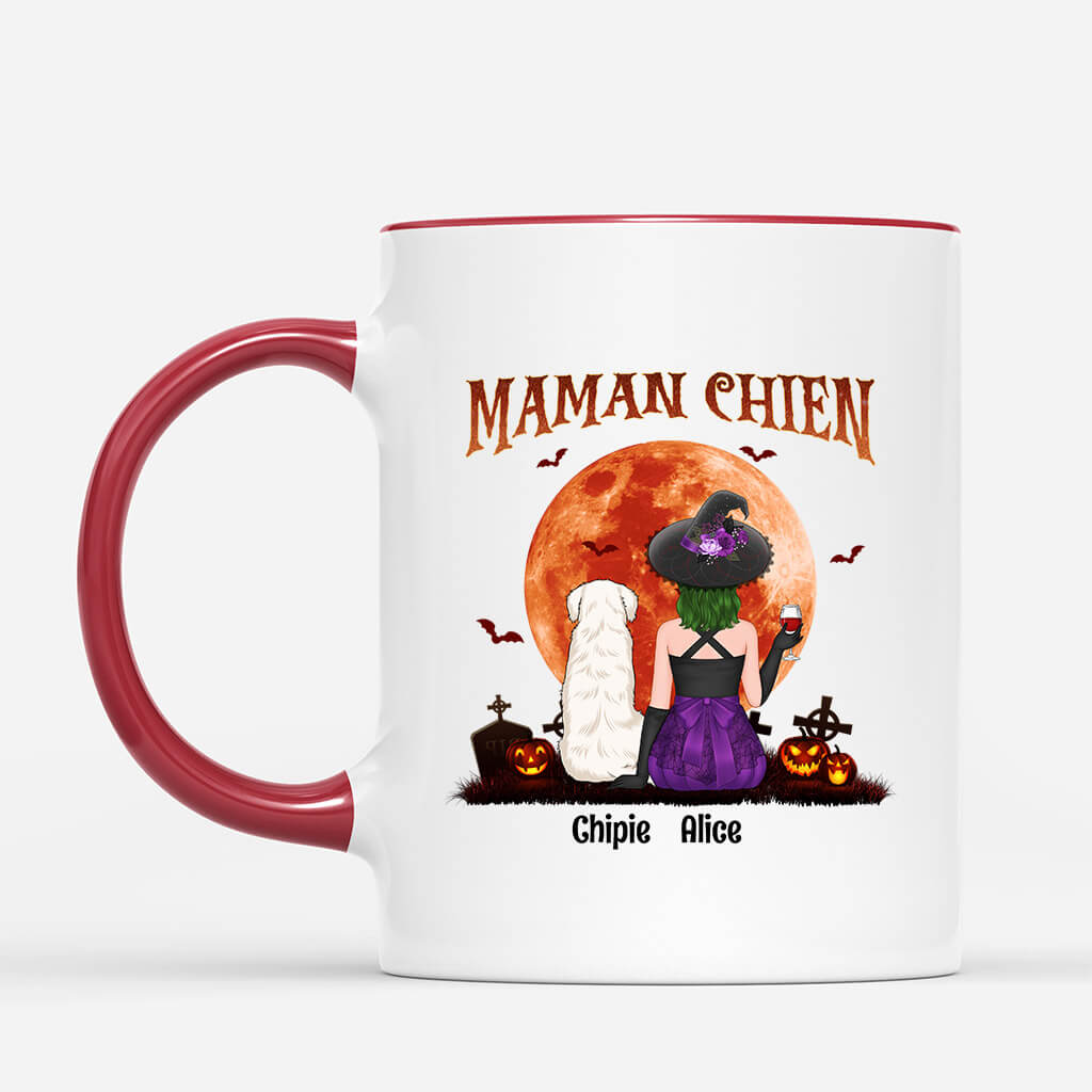 Maman Chien Halloween - Cadeau Personnalise Mug pour Amoureux des animaux Maman Chien Halloween - Cadeau Personnalise Mug pour Amoureux des animaux