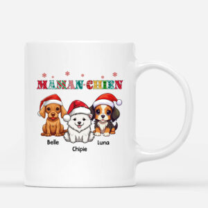 Maman De ChienPapa De Chien Version Noel Bonnet – Cadeau Personnalise  Mug pour Noel