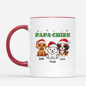 Maman De ChienPapa De Chien Version Noel Bonnet – Cadeau Personnalise  Mug pour Noel