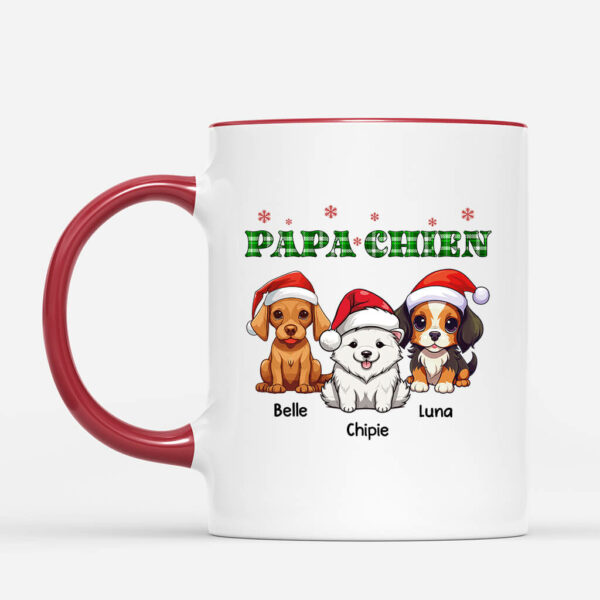 Maman De ChienPapa De Chien Version Noel Bonnet – Cadeau Personnalise  Mug pour Noel