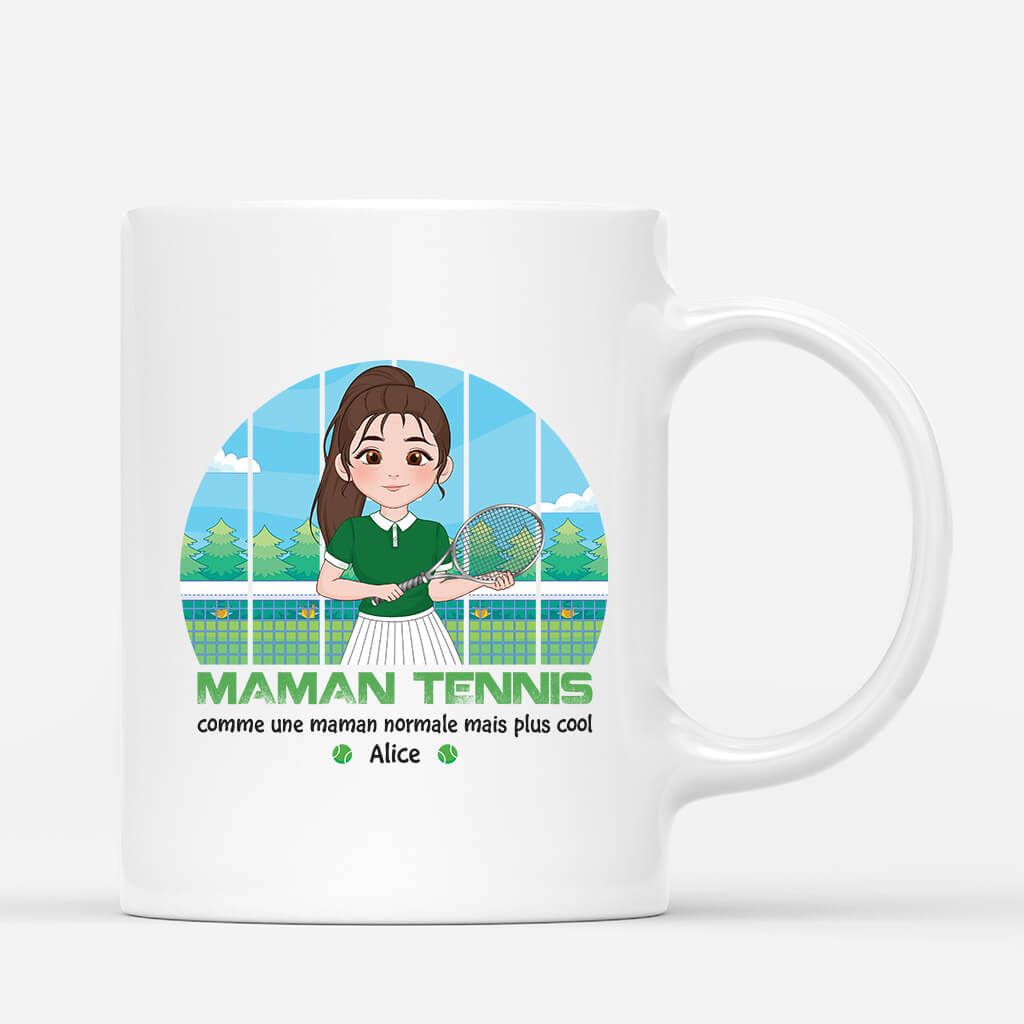 Maman Tennis - Cadeau Personnalise Mug pour Femme Maman Tennis - Cadeau Personnalise Mug pour Femme