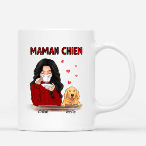 Maman chien – Cadeau Personnalise  Mug pour Amoureux des Chiens