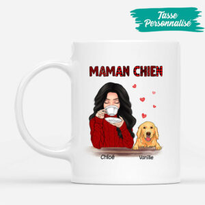 Maman chien – Cadeau Personnalise  Mug pour Amoureux des Chiens