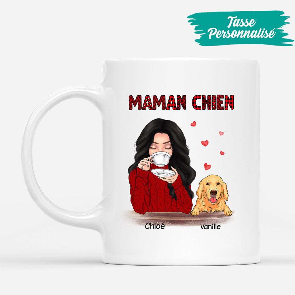 Maman chien - Cadeau Personnalise Mug pour Amoureux des Chiens Maman chien - Cadeau Personnalise Mug pour Amoureux des Chiens