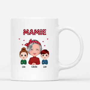 Mamie Et Petits-Enfants – Cadeau Personnalise  Mug pour Mamie