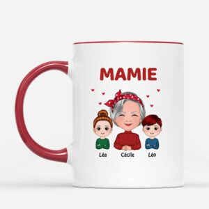 Mamie Et Petits-Enfants – Cadeau Personnalise  Mug pour Mamie