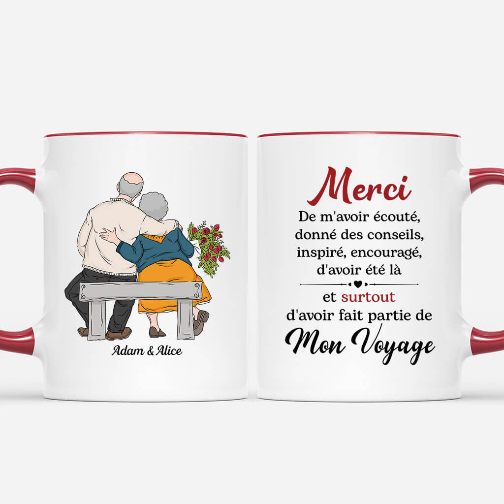 Merci D_Avoir Fait Partie De Mon Voyage - Cadeau Personnalise Mug pour Couple Merci D_Avoir Fait Partie De Mon Voyage - Cadeau Personnalise Mug pour Couple