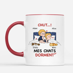 Mes Chats Dorment – Cadeau Personnalise Mug Pour les Amoureux des Animaux