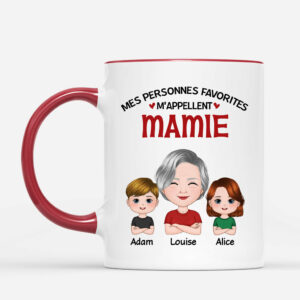 Mes Personne Favorites – Cadeau Personnalise  Mug pour Maman Mamie