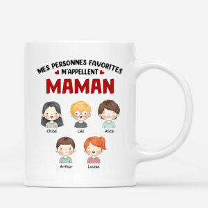 Mes Personnes Favorites – Cadeau Personnalise  Mug Pour Maman Mamie