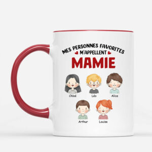 Mes Personnes Favorites – Cadeau Personnalise  Mug Pour Maman Mamie