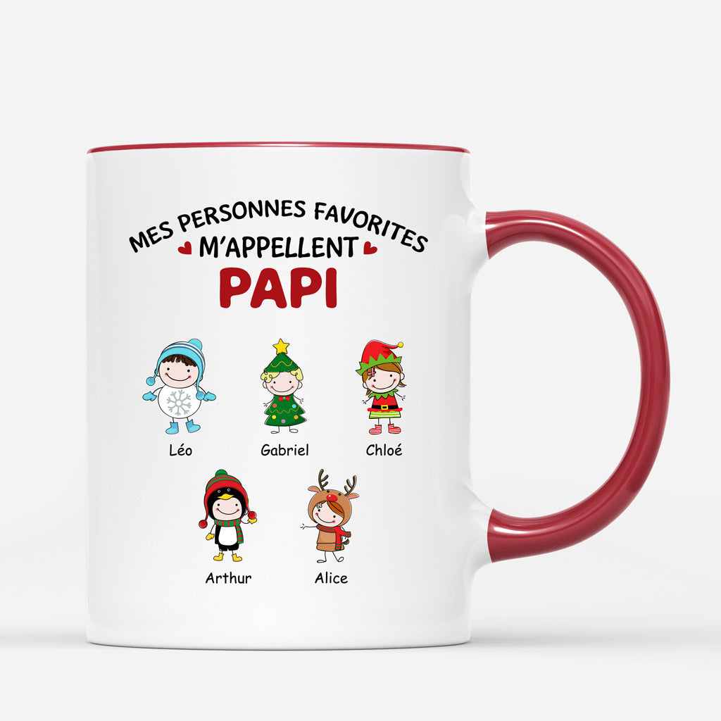 Mes Personnes Favorites - Cadeau Personnalise Mug Pour Mamie Papi Mes Personnes Favorites - Cadeau Personnalise Mug Pour Mamie Papi