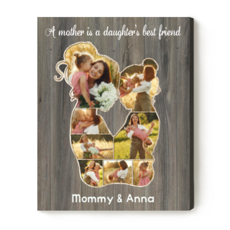 Mom Daughter Collage Canvas, Mother's Day Gift Ideas From Daughter, Mother Daughter Personalized Gifts - Best Personalized Gifts For Everyone Mom Daughter Collage Canvas, Mother's Day Gift Ideas From Daughter, Mother Daughter Personalized Gifts - Best Personalized Gifts For Everyone