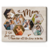 Mom Hive Picture Collage, Mothers Day Art Print, Mom We Love You More Than All The Stars In The Sky