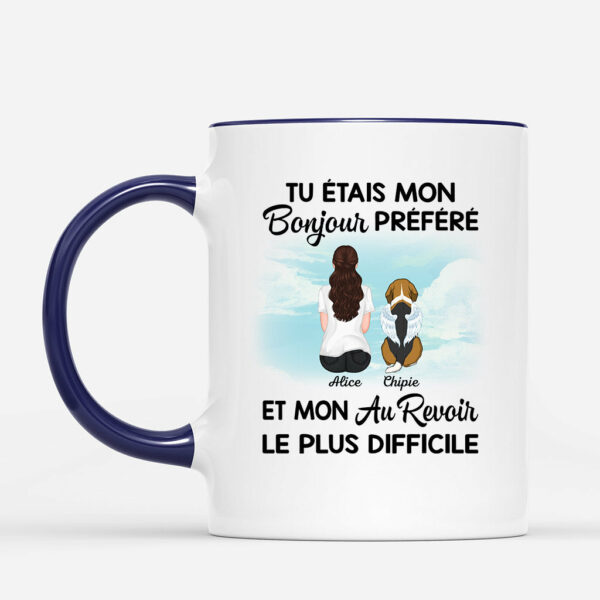 Mon Bonjour Prefere et Mon Au Revoir Le Plus Difficile Chien – Cadeau Personnalise  Mug pour Amoureux des Chiens
