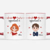 Mon Coeur Appartient A – Cadeau Personnalise  Mug pour Couple