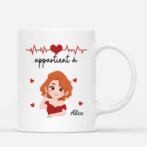 Mon Coeur Appartient A – Cadeau Personnalise  Mug pour Couple