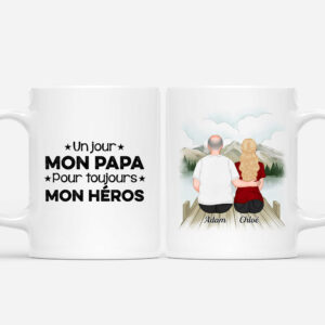 Mon Heros – Cadeau Personnalise  Mug pour Papa Papi
