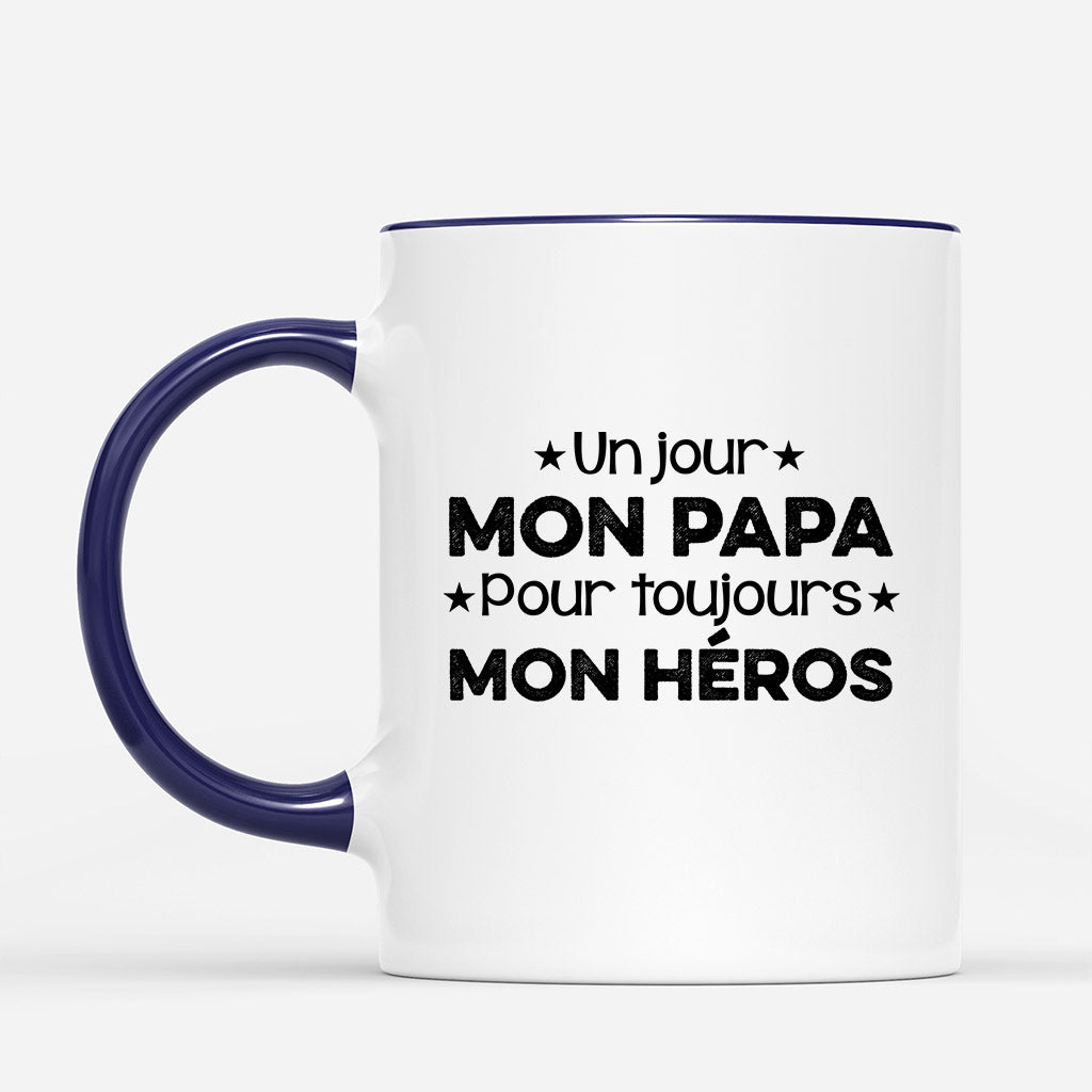 Mon Heros - Cadeau Personnalise Mug pour Papa Papi Mon Heros - Cadeau Personnalise Mug pour Papa Papi