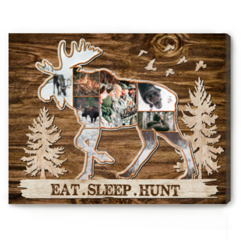 Moose Hunting Photo Collage Canvas, Hunting Gifts For Him, Moose Hunting Photo Gifts Moose Hunting Photo Collage Canvas, Hunting Gifts For Him, Moose Hunting Photo Gifts