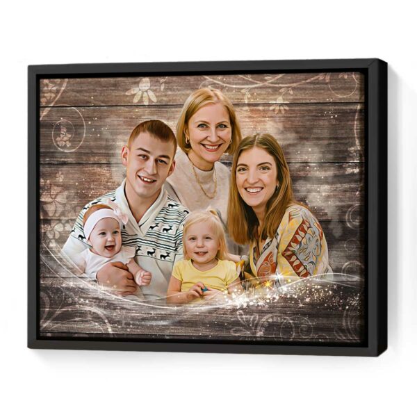 Mother’s Day Gifts, Personalized Family Portrait Canvas, Combine Photo Into A Custom Portrait – Best Personalized Gifts For Everyone