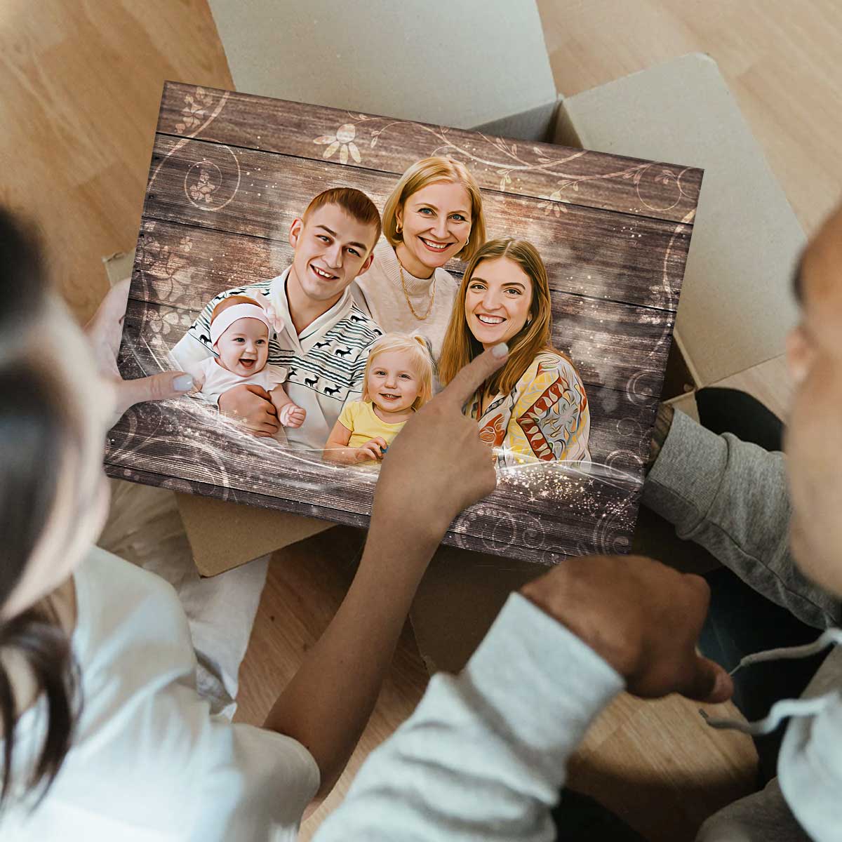 Mother's Day Gifts, Personalized Family Portrait Canvas, Combine Photo Into A Custom Portrait - Best Personalized Gifts For Everyone Mother's Day Gifts, Personalized Family Portrait Canvas, Combine Photo Into A Custom Portrait - Best Personalized Gifts For Everyone