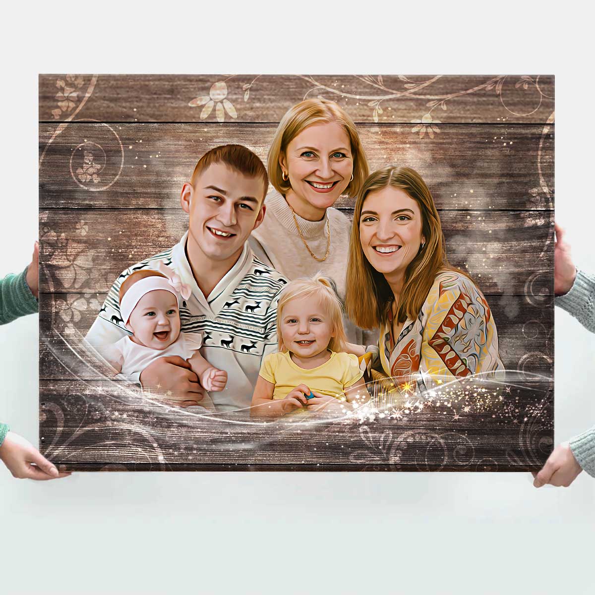 Mother's Day Gifts, Personalized Family Portrait Canvas, Combine Photo Into A Custom Portrait - Best Personalized Gifts For Everyone Mother's Day Gifts, Personalized Family Portrait Canvas, Combine Photo Into A Custom Portrait - Best Personalized Gifts For Everyone