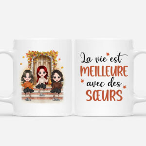 Mug La Vie Est Meilleure Avec Une Soeur Personnalise