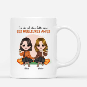 Mug La Vie Est Plus Belle Avec Les Meilleurs Amis Personnalise