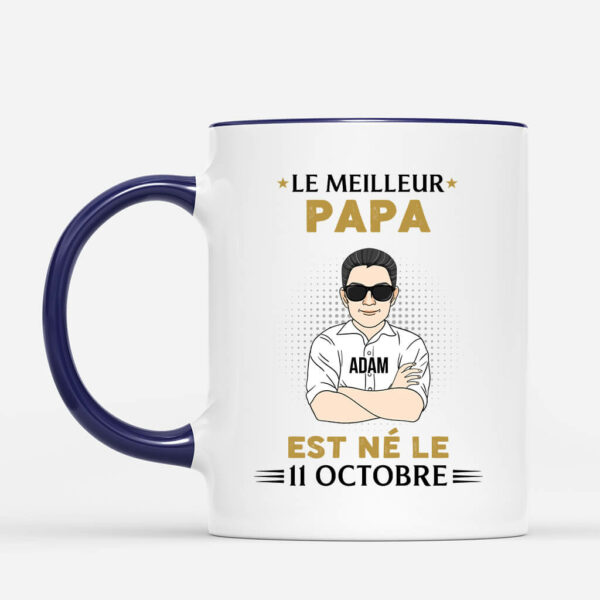 Mug Le Meilleur Papa Est Ne Personnalise