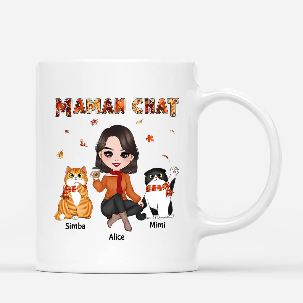 Mug Maman Chat Automne Personnalise Mug Maman Chat Automne Personnalise