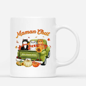 Mug Maman ChatPapa Chat Automne Personnalise